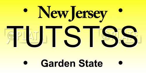 TUTSTSS New Jersey License Plate