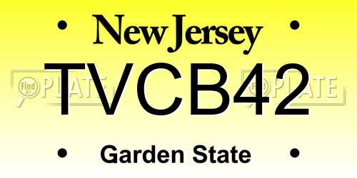 TVCB42 New Jersey License Plate