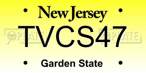 TVCS47 New Jersey License Plate