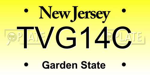 TVG14C New Jersey License Plate