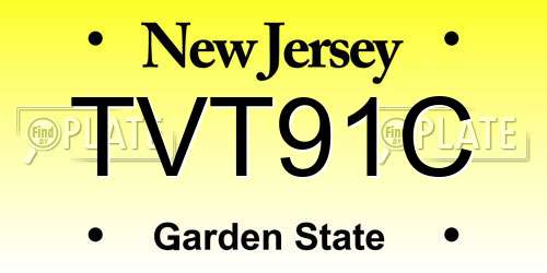 TVT91C New Jersey License Plate