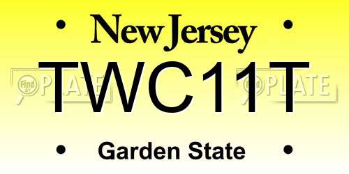 TWC11T New Jersey License Plate