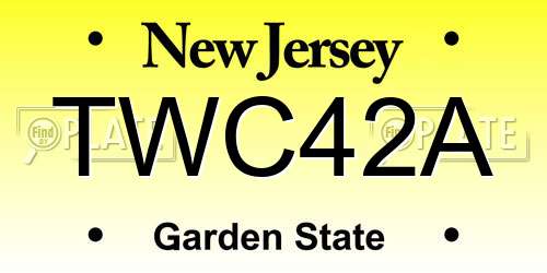 TWC42A New Jersey License Plate