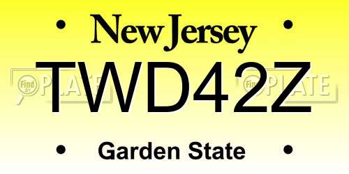 TWD42Z New Jersey License Plate
