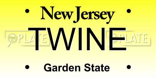 TWINE New Jersey License Plate