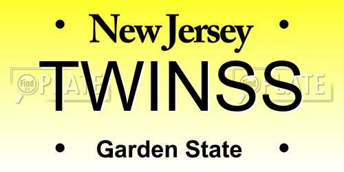 TWINSS New Jersey License Plate