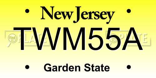 TWM55A New Jersey License Plate