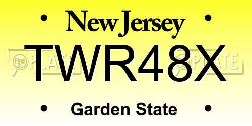 TWR48X New Jersey License Plate