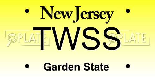 TWSS New Jersey License Plate