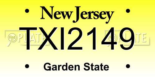 TXI2149 New Jersey License Plate