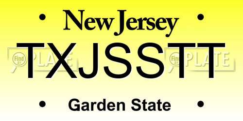 TXJSSTT New Jersey License Plate
