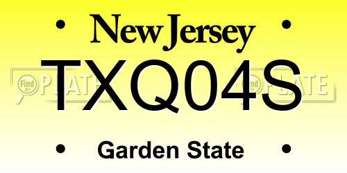TXQ04S New Jersey License Plate
