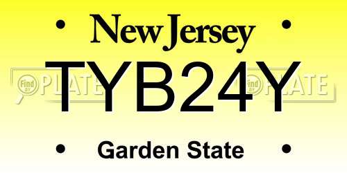 TYB24Y New Jersey License Plate