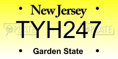 TYH247 New Jersey License Plate