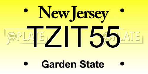 TZIT55 New Jersey License Plate