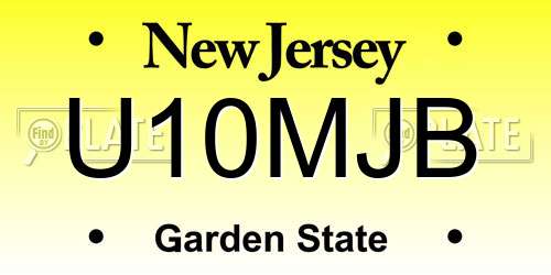 U10MJB New Jersey License Plate