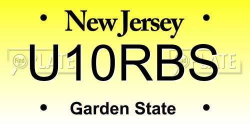 U10RBS New Jersey License Plate
