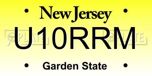 U10RRM New Jersey License Plate