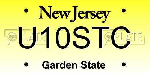 U10STC New Jersey License Plate