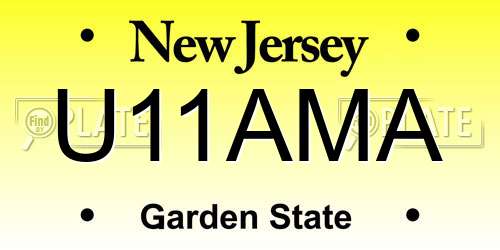 U11AMA New Jersey License Plate