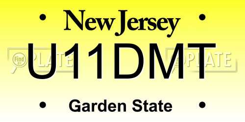 U11DMT New Jersey License Plate