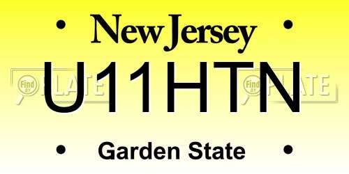 U11HTN New Jersey License Plate
