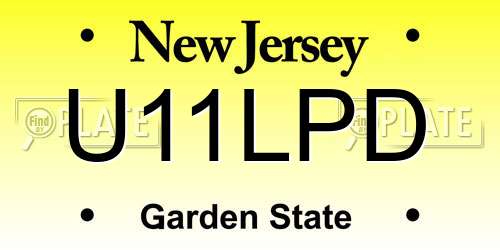 U11LPD New Jersey License Plate