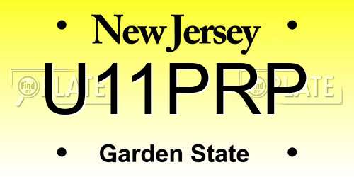 U11PRP New Jersey License Plate