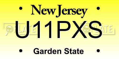 U11PXS New Jersey License Plate