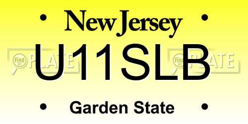 U11SLB New Jersey License Plate