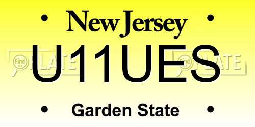 U11UES New Jersey License Plate