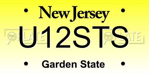 U12STS New Jersey License Plate