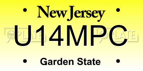 U14MPC New Jersey License Plate