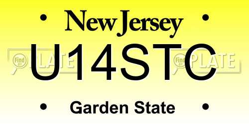 U14STC New Jersey License Plate