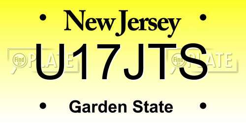 U17JTS New Jersey License Plate