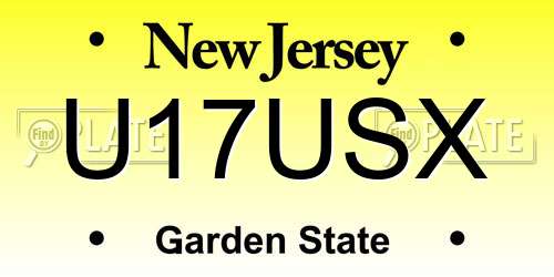 U17USX New Jersey License Plate