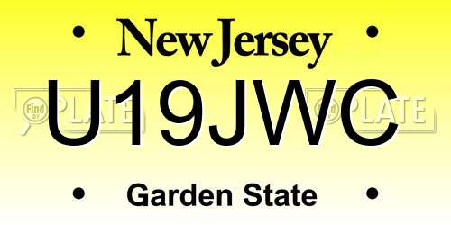 U19JWC New Jersey License Plate