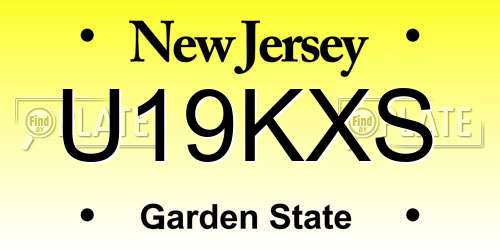 U19KXS New Jersey License Plate