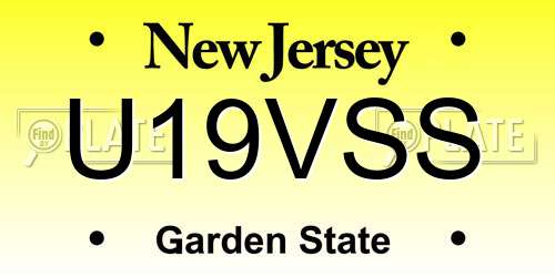 U19VSS New Jersey License Plate