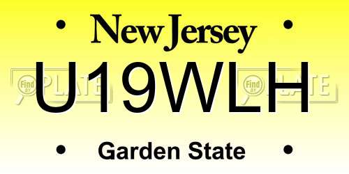 U19WLH New Jersey License Plate