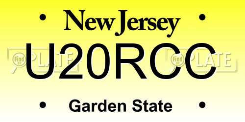 U20RCC New Jersey License Plate