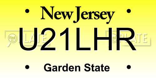 U21LHR New Jersey License Plate