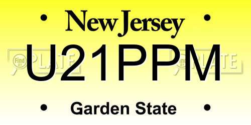 U21PPM New Jersey License Plate