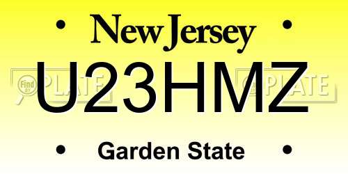 U23HMZ New Jersey License Plate