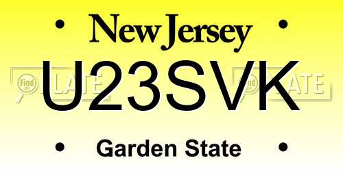 U23SVK New Jersey License Plate
