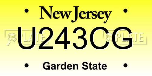 U243CG New Jersey License Plate