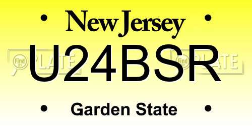 U24BSR New Jersey License Plate