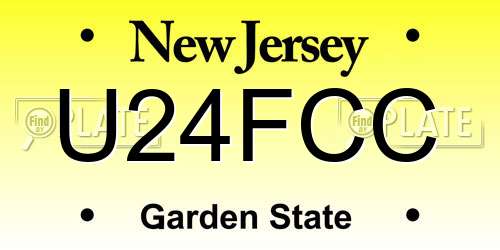 U24FCC New Jersey License Plate