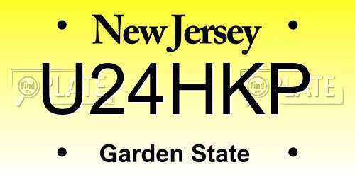 U24HKP New Jersey License Plate