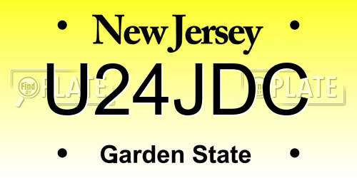 U24JDC New Jersey License Plate